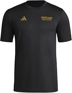 adidas Portland Timbers Local Warp Pre-Game Short Sleeve T-Shirt Portland Timbers Local Warp Men's Short Sleeve Front Match T-Shirt