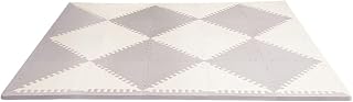 Skip Hop Baby Play Mat, Interlocking Foam Floor Tiles, 70" x 56", Playspot, Grey/Cream