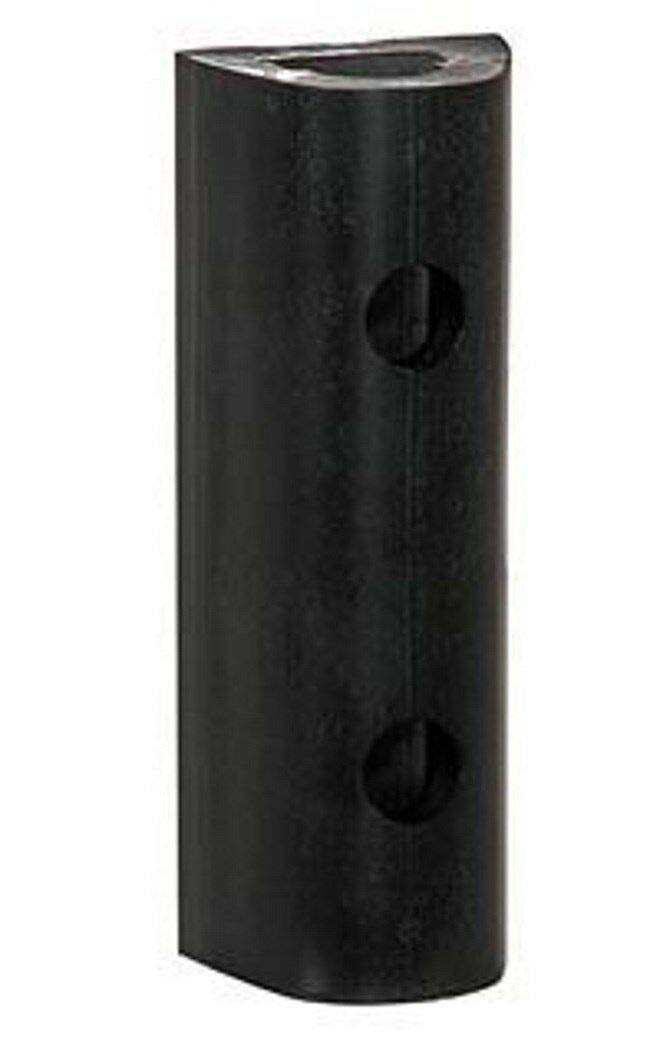 Buyers Products D412 Extruded D-Shaped Rubber Bumper, 4 X 4 X 12, 2 Holes, Truck