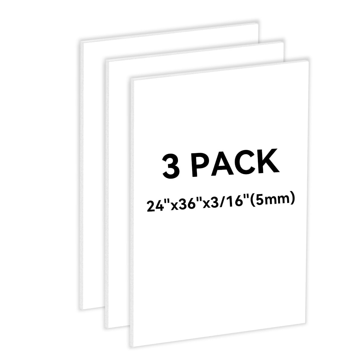 3PACK White Foam Board 24x36×3/16 inches,5MM Foam Core Board Poster Board for Sc
