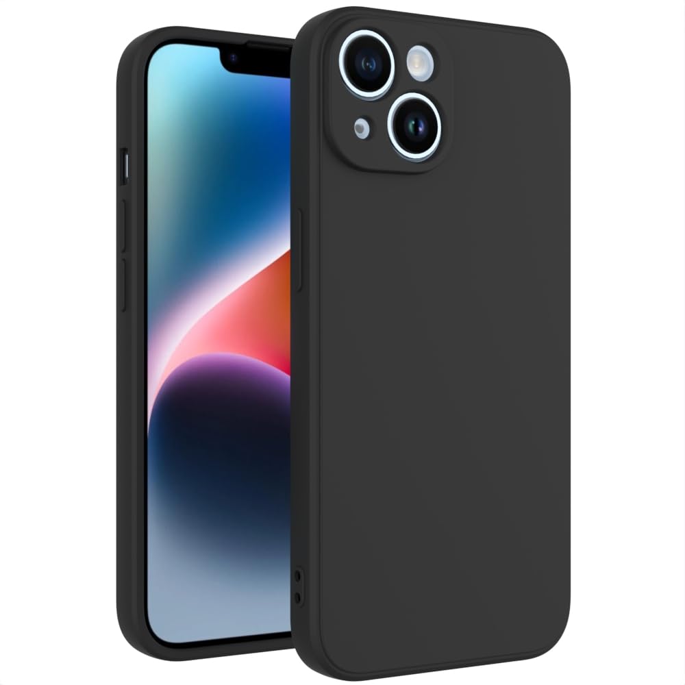 for iPhone 13 Case Black, Scratch Resistant with Soft Touch, Slim Thin Phone Cov