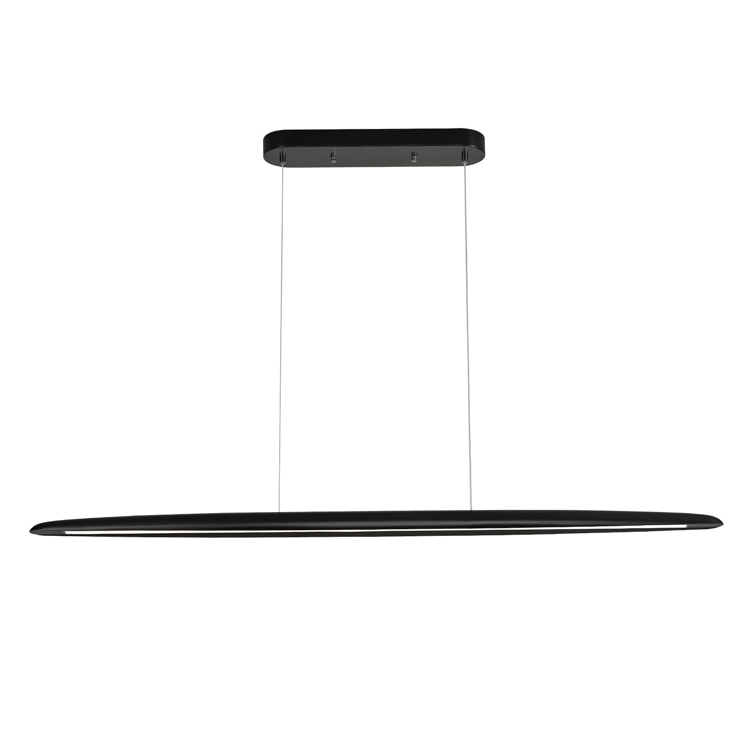 YISDESIGN 71" Wood Linear Pendant Light Black Linear Pendant Dinning Room Hangin