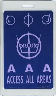 Prong 1991-92 Prove You Wrong Laminated Backstage Pass
