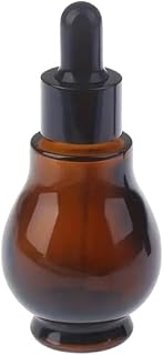 1 x Essential Oil Dropper Bottle Amber Glass with Straw Pumpkin Shape Cosmetic Packaging Protective Liquid Dispenser