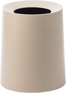 ideaco 208BE Round Trash Can, 3.5 gal (11.4 L), Tubular Home, Beige