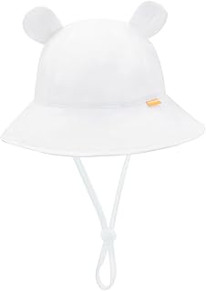 Toddler Sun Hat Girls UPF 50+ Baby Bucket Hats Boy Soft Cotton Summer Hat Cute Beach Cap