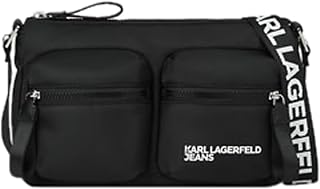 KARL LAGERFELD JEANS Women's Essential Nylon Crossbody Black One size