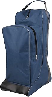 Large Capacity Horse Riding Tall Boot Storage Bag for Equestrian Gear with Handle, 600D Oxford Cloth, Protective Pads, Fits Boots Helmets Whips Gloves, Blue (60 x 39 x 21 cm)