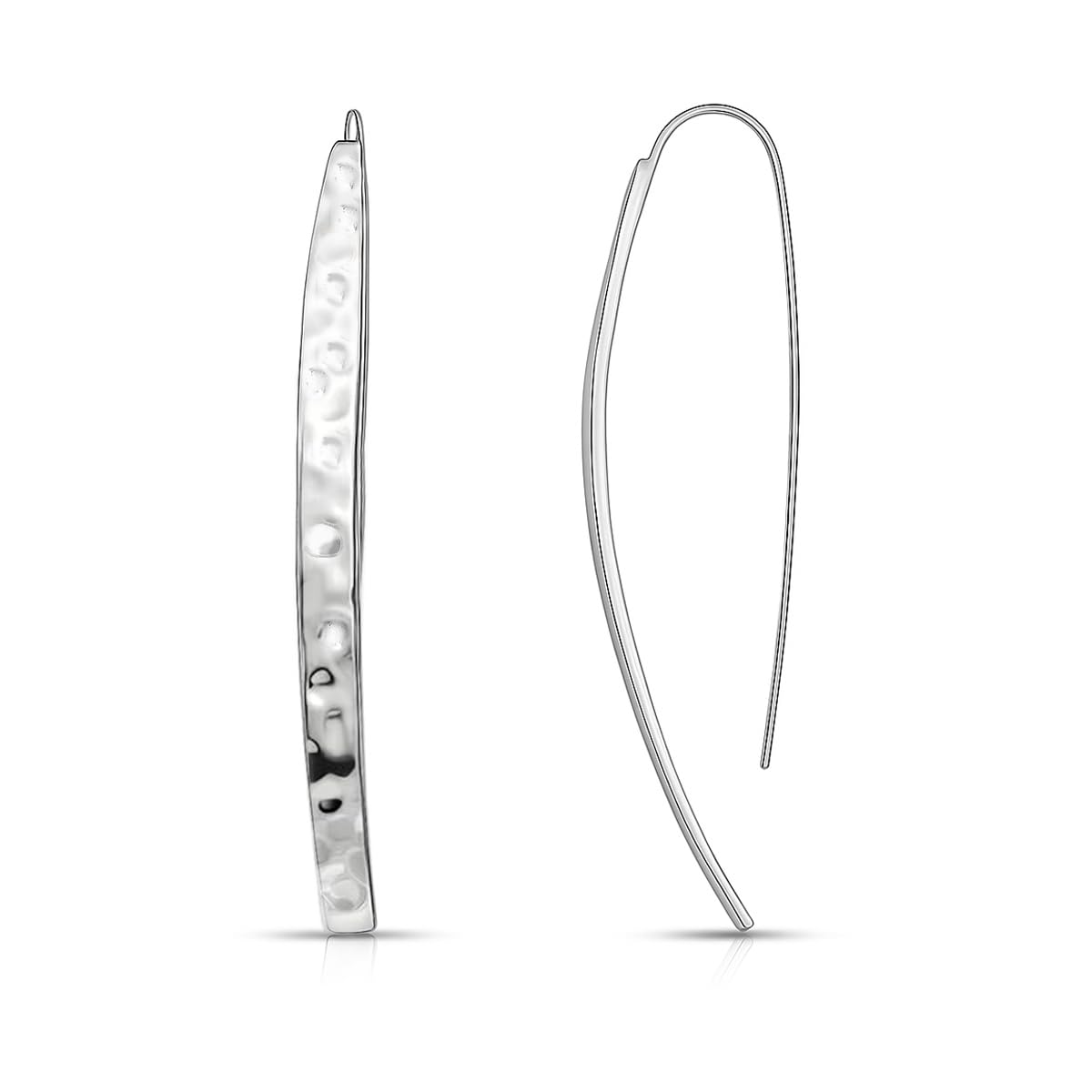 LeCalla 925 Sterling Silver Threader Earrings for Women | Handmade Wire Boho Hoo