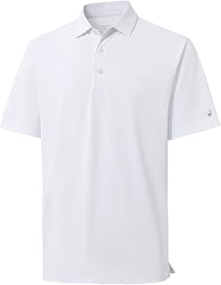 Rouen Golf Shirts for Men Dry Fit Performance Short Sleeve Moisture Wicking Plain Pique Casual Sports Mens Polo Shirts