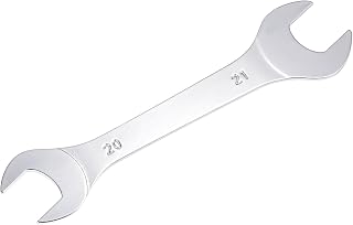 Open End Fine Wrench 20mm x 21mm Metric Mirror Plated High Carbon Steel for Home Maintenance and General Repairs