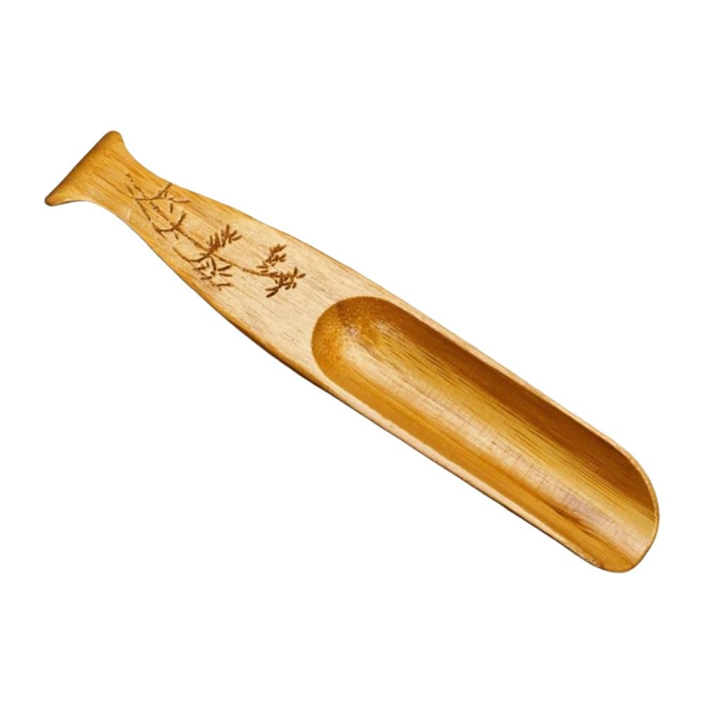 Retro Chinese Style Natural Tea Scoop Teaspoon (E)