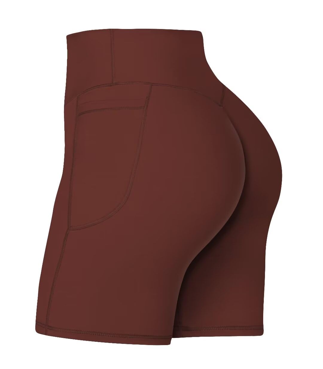 Sunzel Women's Front Seamless Biker Shorts with Pockets, Tummy Control Yoga Gym 