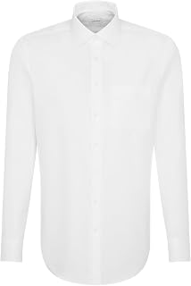 Seidensticker Men's Business Shirt - Regular Fit - Non Iron - Kent Collar - Long Sleeve - 100% Cotton