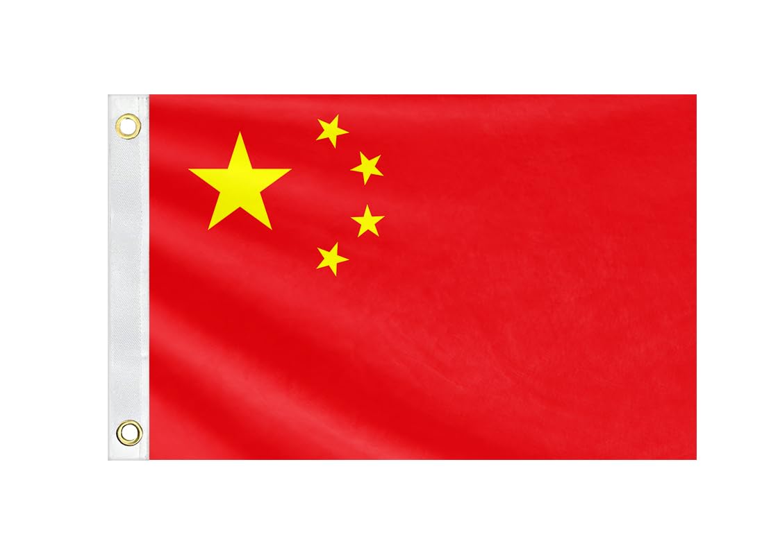 Double Sided China Boat Flag 12x18IN Chinese Marine Small Flag Bright Colors Fad