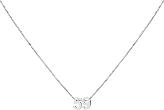 Gold Number Necklace for Women 18K Gold Plated Small Cute Pendant with Box Chain Choker Necklace Personalized Jewelry Birthday Gift for Her