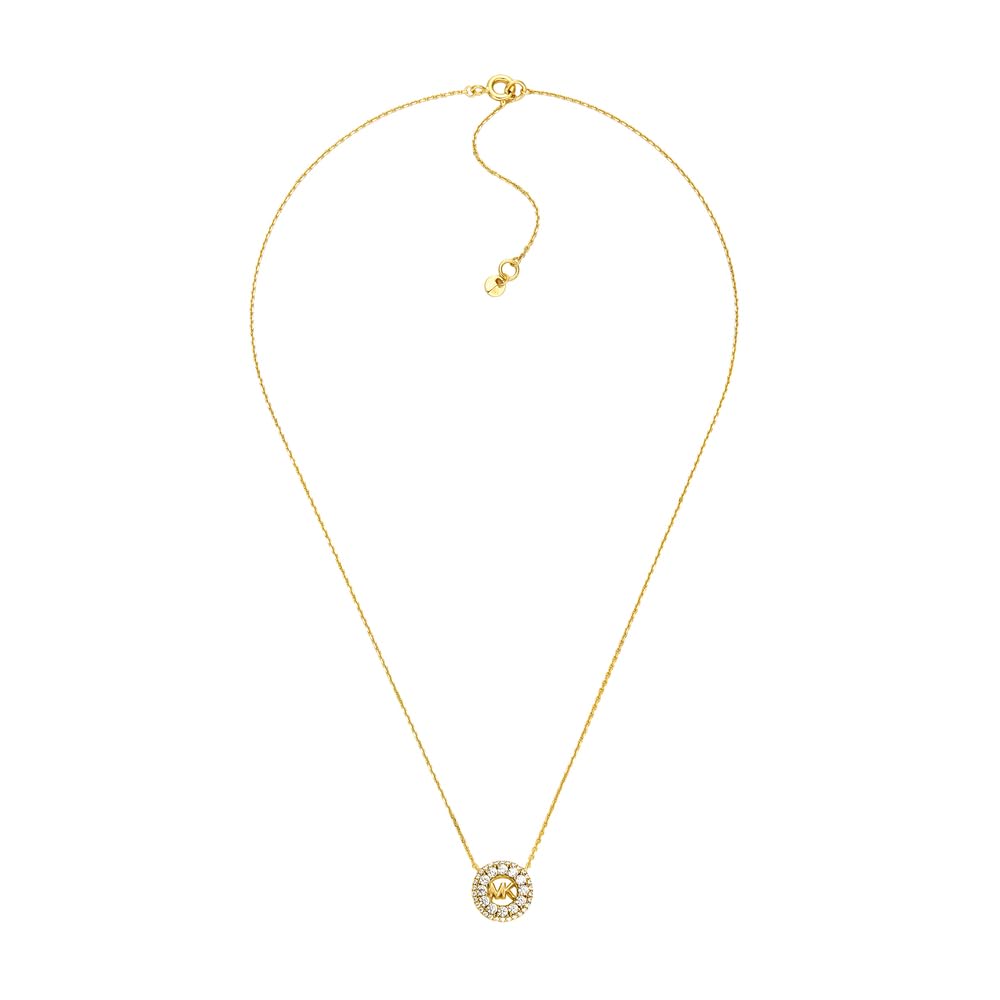 Michael Kors Women's Silver Semi precious with spring ring closure Pendant neckl