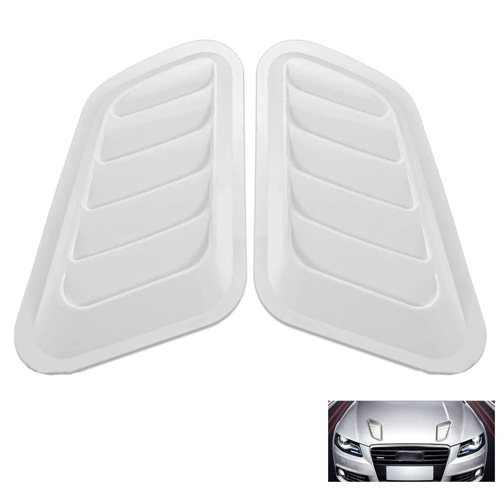 WeFoonLo Decorative Car Air Flow Intake Cover Universal Hood Scoop Body Kit, 2 P