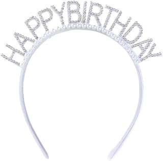 Queen Rhinestone Alloy Headband Hair Band (Pearl B, White Diamond)