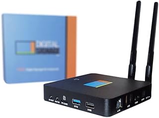 MediaSignage mediaDROID+ Digital Signage Media Player, Android OS, Cortex-A73/A53 CPU, 4GB RAM, 16GB Storage, HDMI WiFi Ethernet, HD Video, Cloud-Based