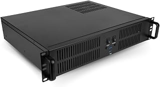 Quiet Rackmount Computer (3.8-4.6GHz AMD Ryzen 7 5700G CPU, 32GB RAM, 2TB SSD, W11 Pro) - 2U Rack Mount Server or Workstation Desktop PC for Home or Business