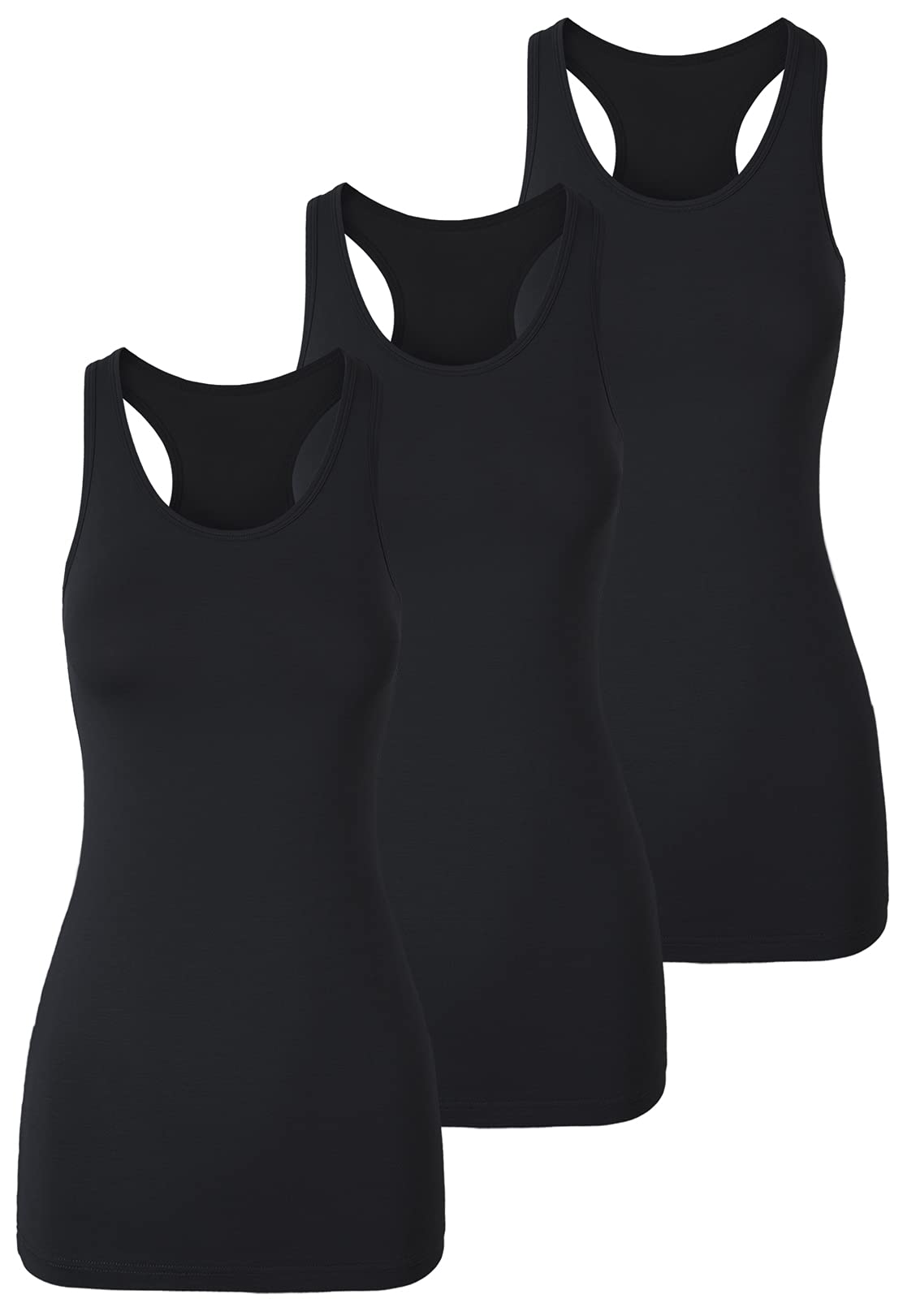 TAIPOVE Long Tank Tops for Women Cotton Layering Racerback Extra Long Camisole A