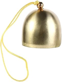 Bells Clear Sound Small Gold Wind Chimes Fengshui Copper Bell for DIY Doorbell Pendant Christmas Tree Home Garden Hanging Decoration(Yellow-Alloy)