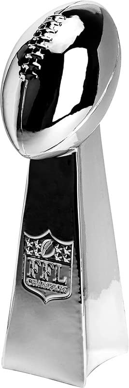 Spire Designs Fantasy Football Trophy - Chrome Replica Championship Trophy - Fir