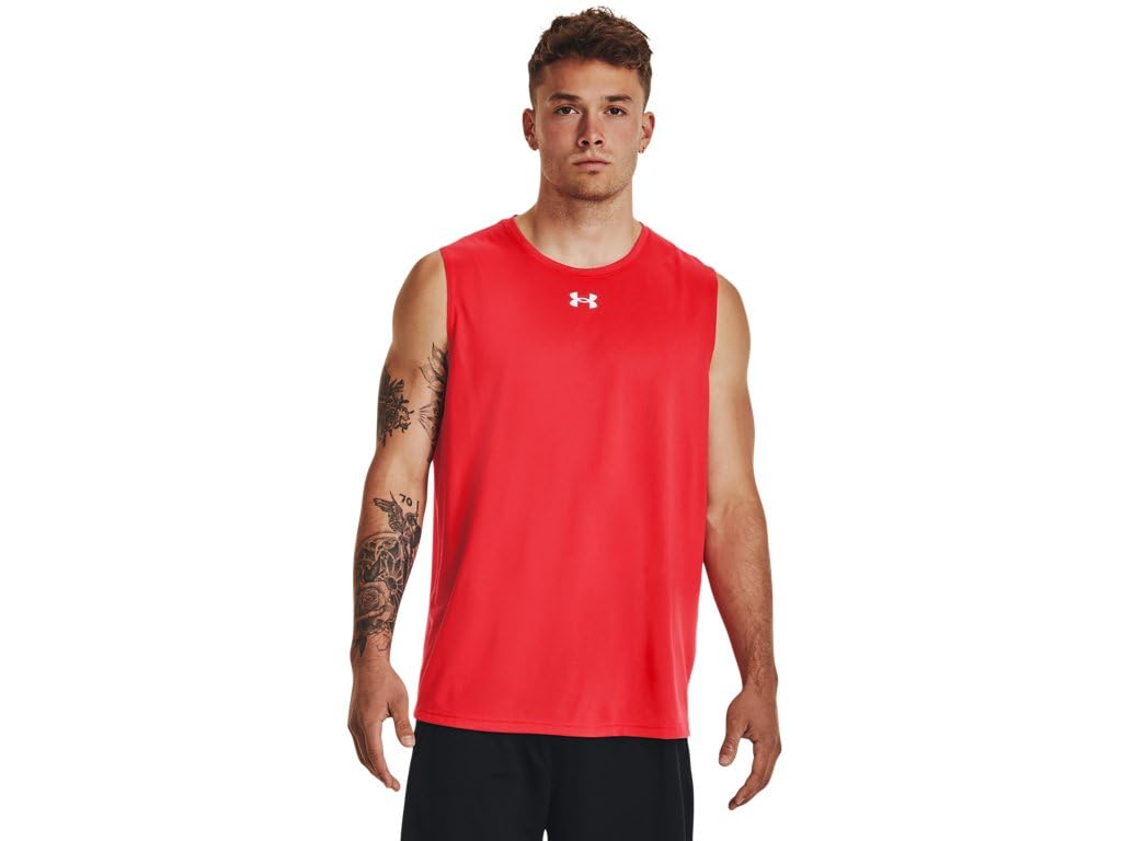 Under Armour Mens Team Tech Slvls Grey Loose Short Sleeve Shirt