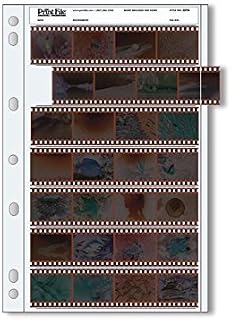 Print File Archival 35mm Size Negative Pages Holds Seven Strips of Four Frames, Pack of 25