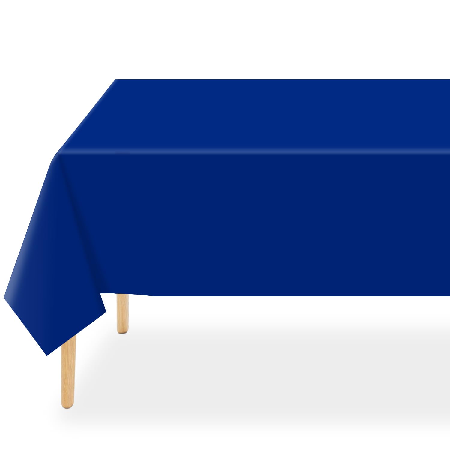 QIKSION 3 Pack Royal Blue Plastic Tablecloth, Blue Table Cloth Disposable
