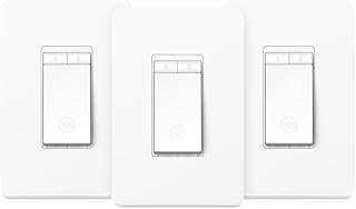 Kasa Smart Dimmer Switch HS220P3, Single Pole, Needs Neutral Wire | 2.4GHz Wi-Fi Light Switch, Works with Alexa & Google Home, UL Certified, No Hub Required, White, 3-Pack