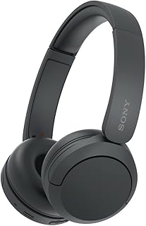 Sony WH-CH520 Wireless On-Ear Bluetooth Headphones with Microphone, Black | Comfortable Lightweight Design, Up to 50 Hrs Battery with Quick Charging, Multipoint Connection, Clear Calls, Swivel design