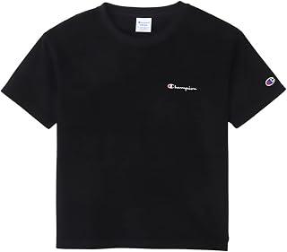 Champion CW-X341/CW-T331 Short Sleeve T-Shirt, Short Sleeve, Round Neck, Cotton USA, Script Logo, Women's Basic