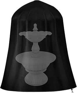 WADY Fountain Cover , Outdoor Waterproof（36"x42"） Garden Fountain Statue Protective Cover with Zipper & Drawstring, 420D Oxford Cloth for Winter Outdoor Patio Garden