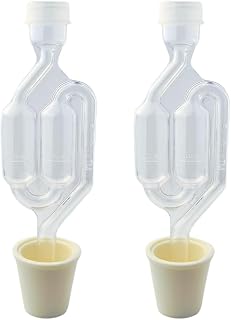 Fastrack Twin Bubble Airlock and Carboy Bung (2-Pack) | Fermentation Airlocks for Homebrewing Beer, Wine, Mead, and Kombucha