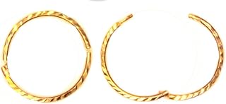 hinged hoop earrings in 9ct yellow gold