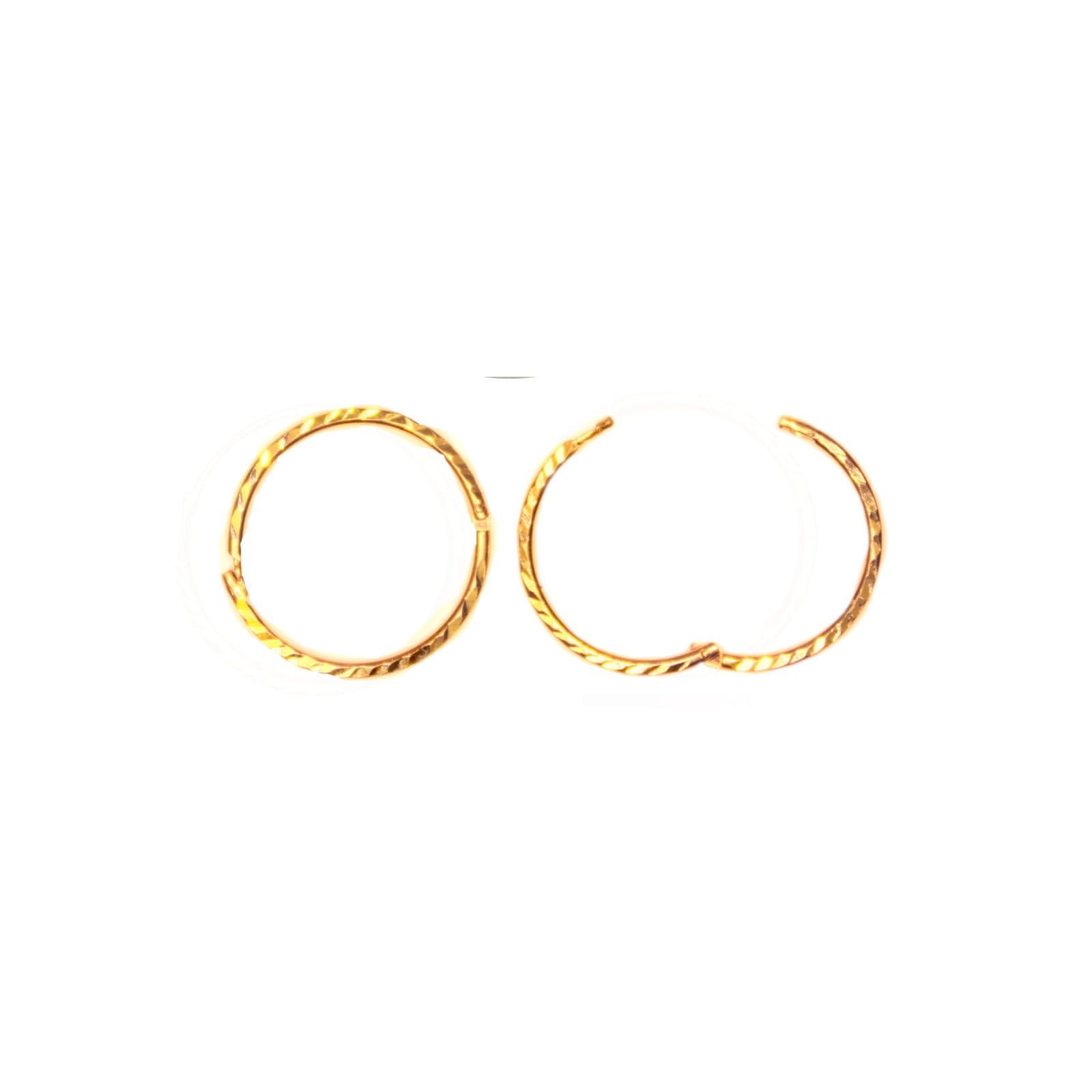 hinged hoop earrings in 9ct yellow gold