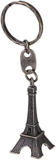 Paris Keyring Simple Trend French Tower Keychain Creative Decoration Eiffel Tower Bag Pendant Car Key (Bronze)