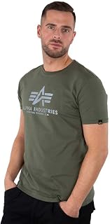 Alpha Industries Basic T-Shirt with Reflective Print for Men T-Shirt (Pack of 1)