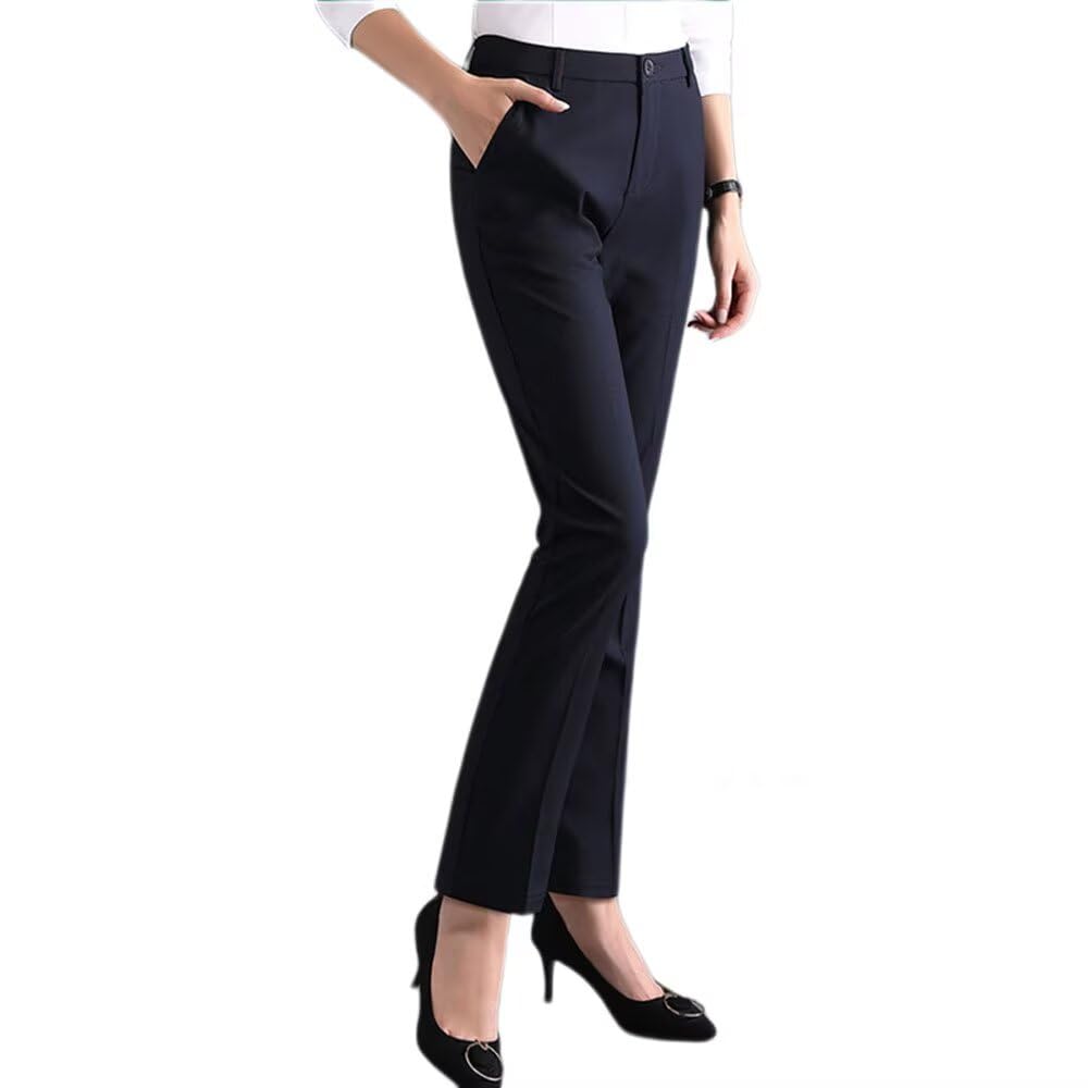 Vasarhely Women's Suit Pants, Stretch High-Waist Long Pants, Workwear, Office, S