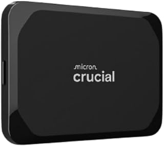 Crucial X9 2TB Portable SSD, Up to 1050MB/s, USB 3.2 USB-C, External Solid State Drive, Compatible with Windows, Mac, & Android, Reliable Storage for Games, Files, & Backups, Black - CT2000X9SSD902