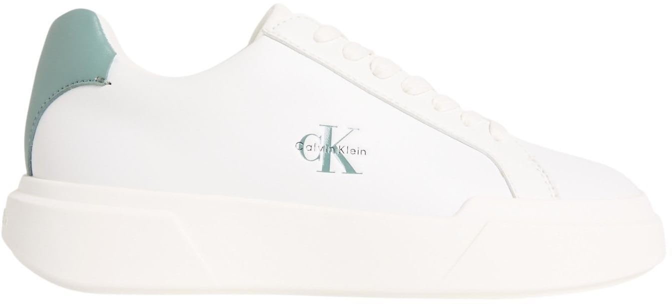 Calvin Klein Women's Sneakers with Moulded Sole Chunky Laceup in Leather