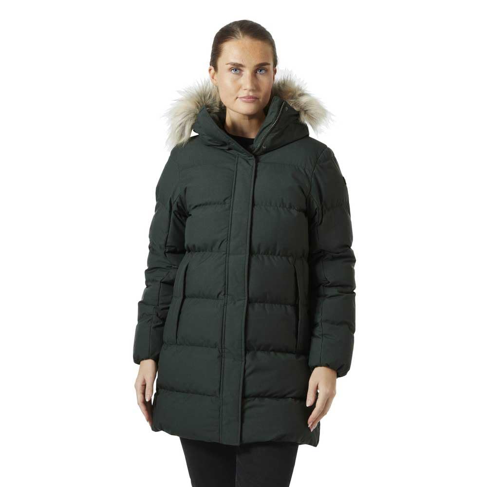 Helly-Hansen Women's Blossom Puffy Parka, 418 Dark Jungle, Medium