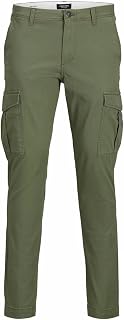 JACK&JONES Men's JJIMARCO JJJOE AKM Dusty Olive Cargo Pants, 34/34