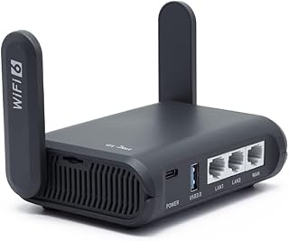 GL.iNet GL-AXT1800 Slate AX Pocket-Sized Wi-Fi 6 Travel Router with VPN | Dual-band Wi-Fi 6 speeds up to 1800 Mbps, MU-MIMO and OFDMA, connects up to 120 devices simultaneously