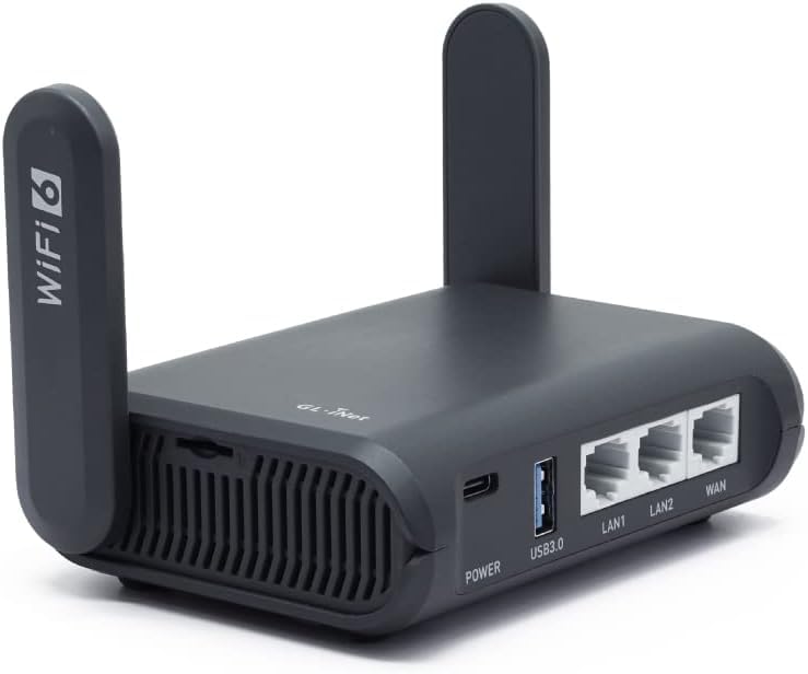 GL.iNet GL-AXT1800 Slate AX Pocket-Sized Wi-Fi 6 Travel Router with VPN | Dual-b