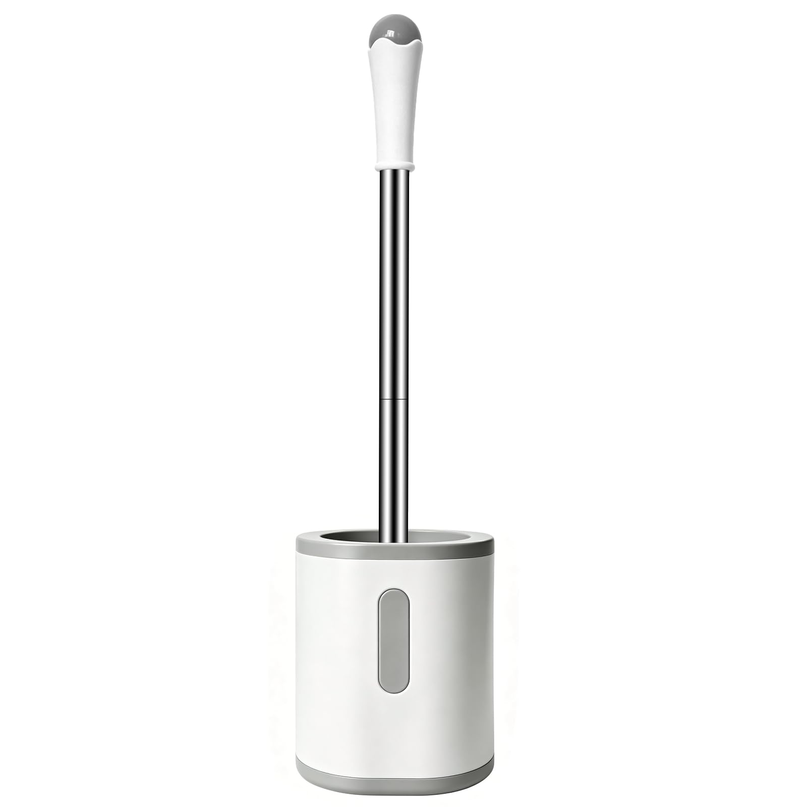 AONEZ Compact Toilet Brush & Holder, Stainless Steel Handle, Space Saving for St