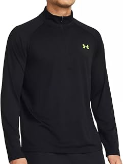 Under Armour Men's Tech 2.0 ½ Zip, (006) Black/Hi-Viz Yellow, Medium