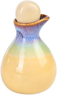 Duck Billed Bottle Refillable Storage Jar Ceramic Cosmetic Container Multicolor Empty Aromatherapy Diffuser Dispenser Liquid Sub-packaging, yellow
